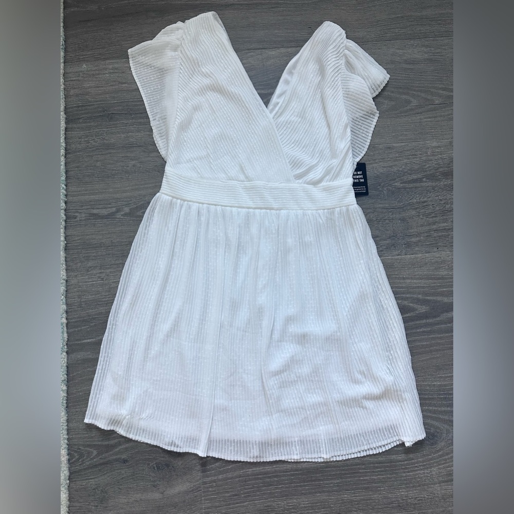 Express white fit and flare mini dress